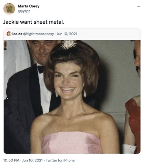 jfk sheet metal meme|jackie kennedy bites meme.